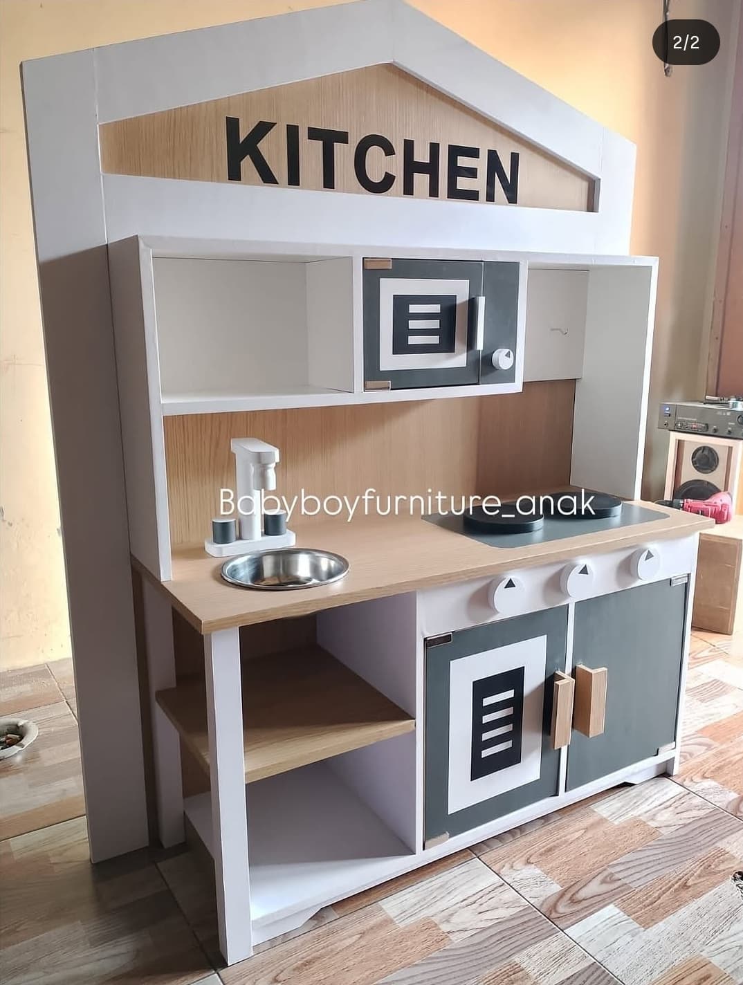 Kitchen Set HPL - Wooden Pretend Play Anak (1/2)
