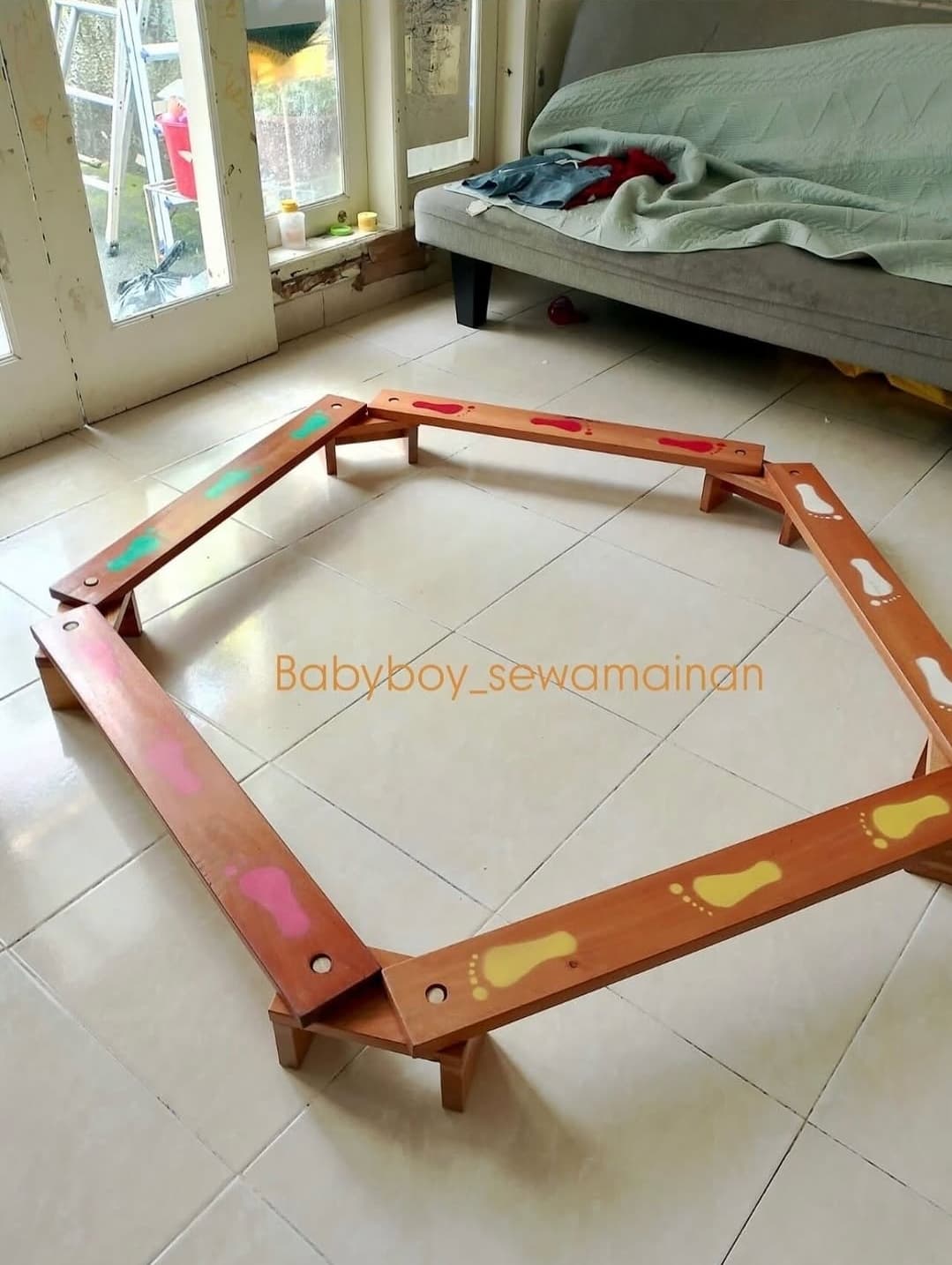 Pikler Balance Board Kayu Anak – Montessori Stepping Stones / Balance Beam (1/2)
