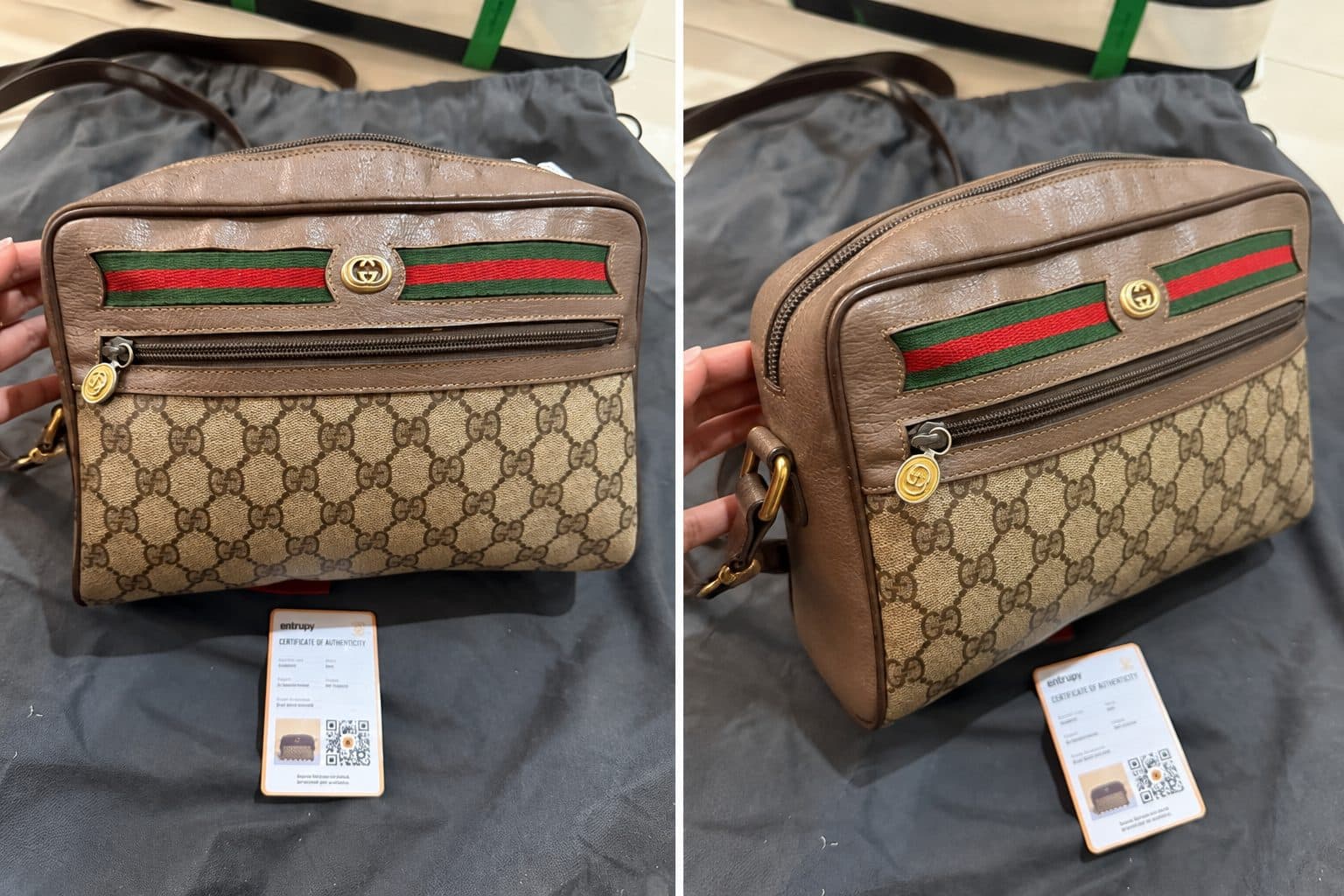 Gucci GG Monogram Crossbody / Sling Bag Brown Beige – Preloved