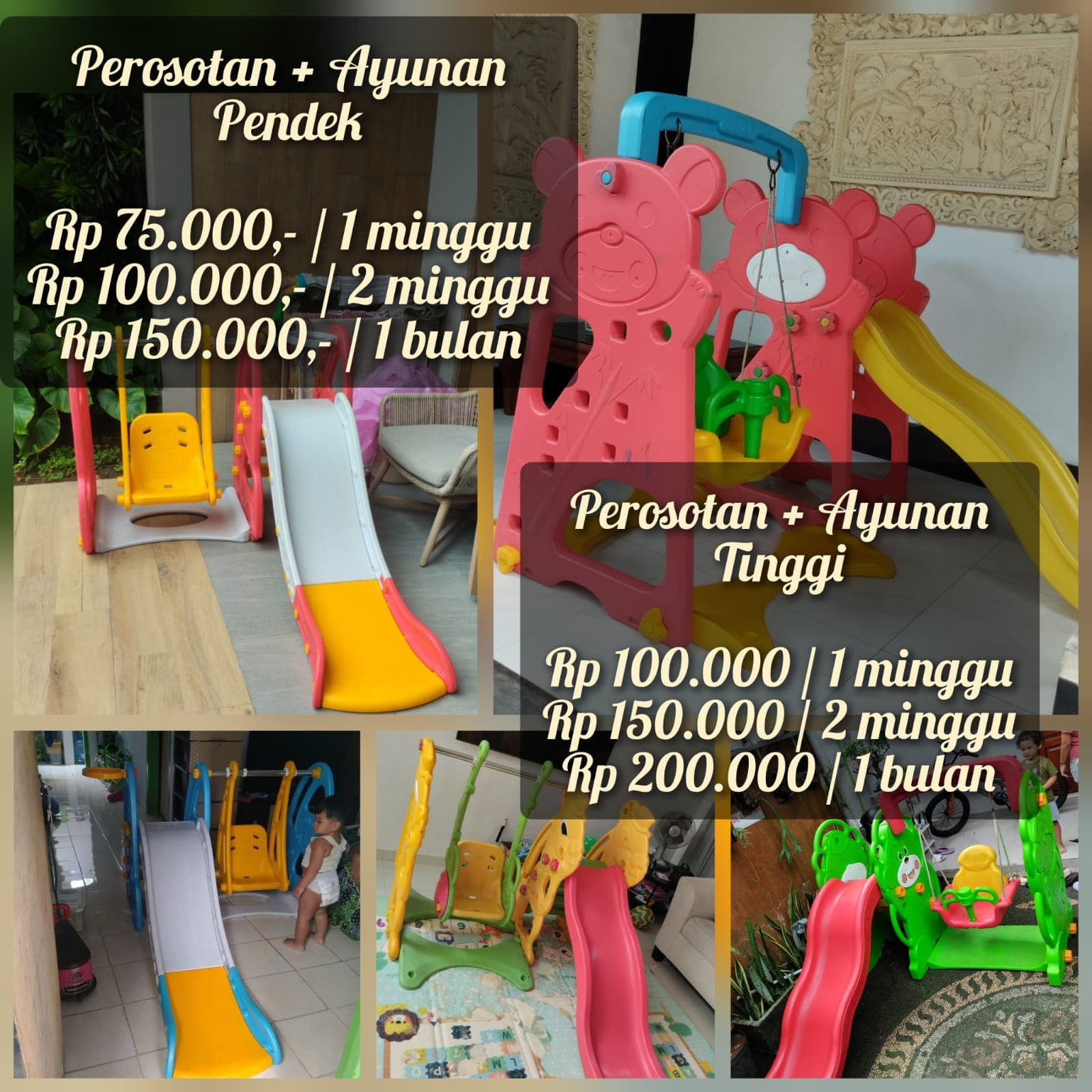 KIDS SLIDE & SWING - WEEKLY/MONTHLY RENTAL (1/3)