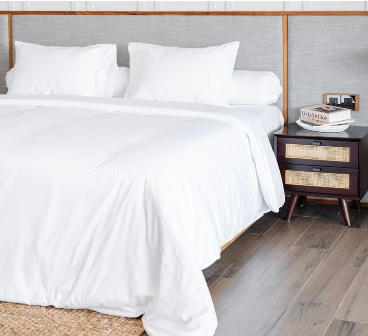Bed Set Standard TC 260 Plain White – Single — photo 1
