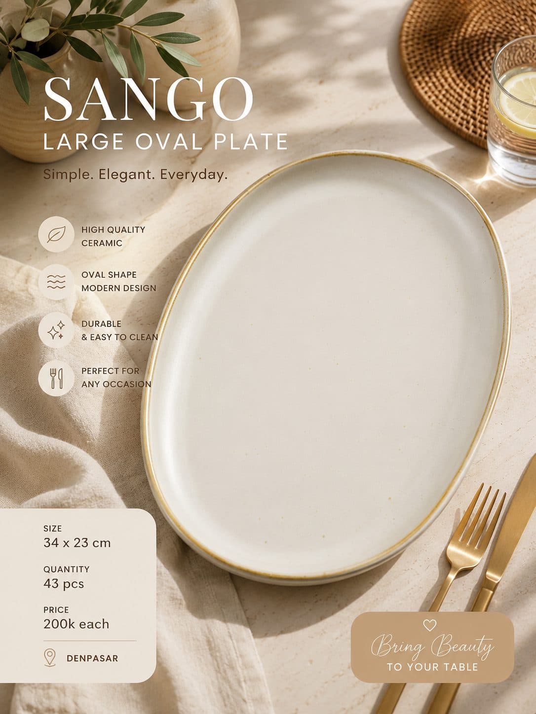 Assiette ovale — photo 1