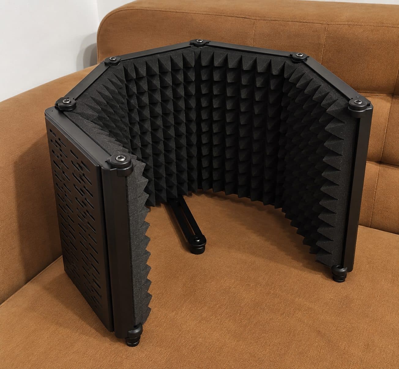 Microphone Isolation Shield 5-Panel Foldable - Vocal Recording Reflection Filter (1/2)