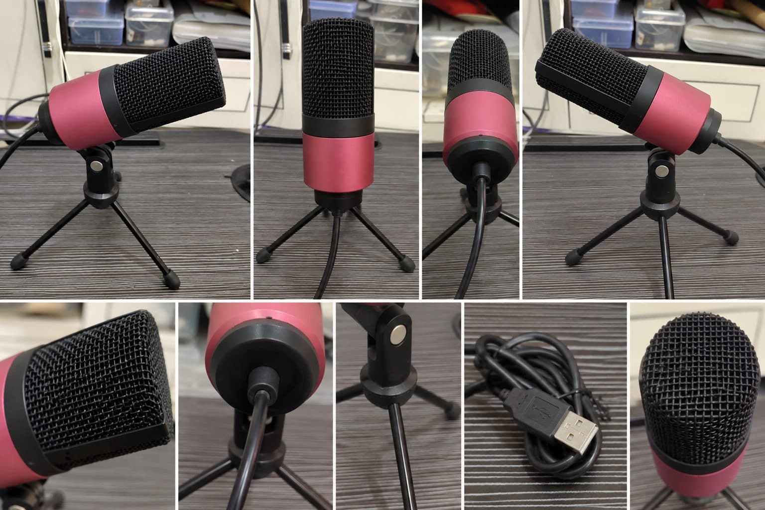USB Condenser Microphone + Tripod Stand – Mic Recording / Podcast / Streaming (1/2)