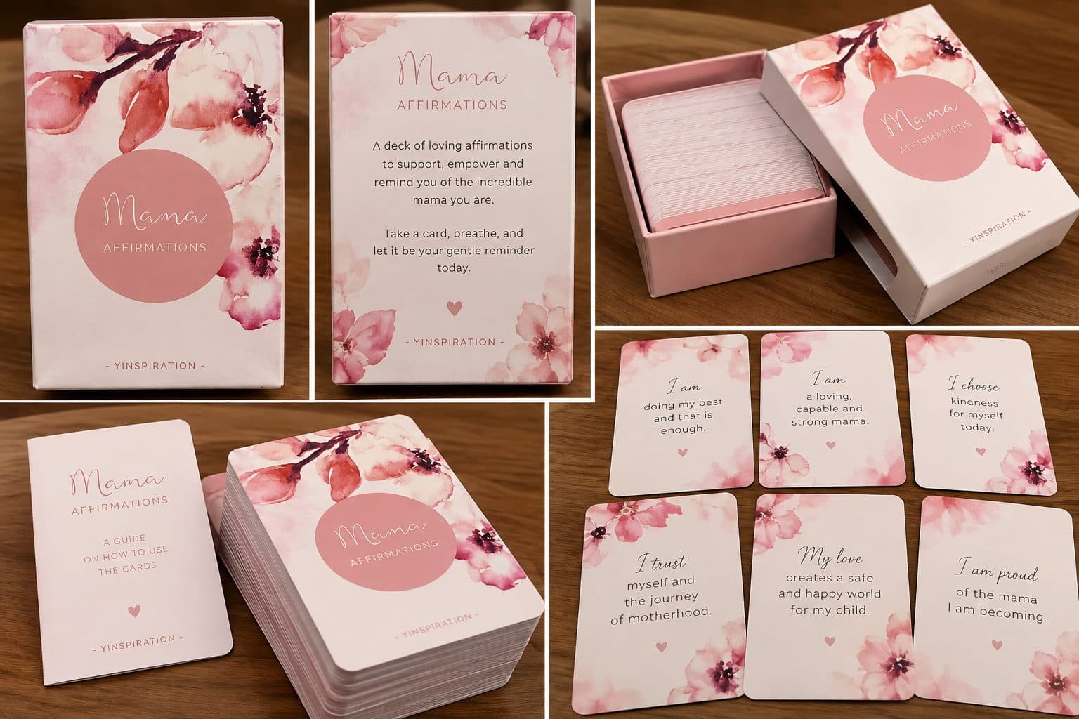 Mama Affirmations Cards by Yinspiration – Inspirational Cards for Moms (1/2)
