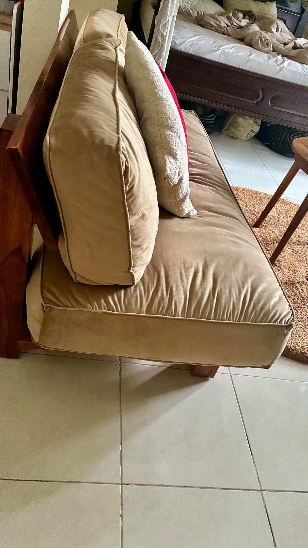 ☁️Really Soft and Comfortable Velvet Like Couch and Rug (1/2)