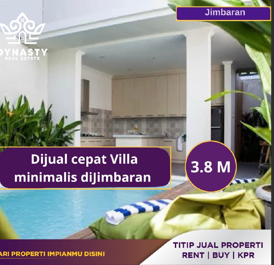 DIJUAL CEPAT – VILLA ASRI MINIMALIS DI JIMBARAN (1/3)