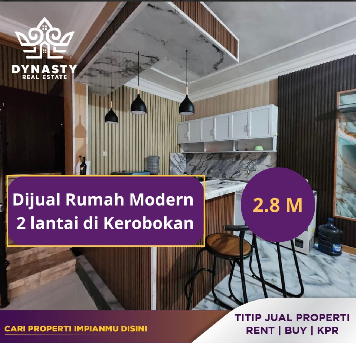 DIJUAL – RUMAH MODERN MINIMALIS 3 LANTAI DI KEROBOKAN (1/3)
