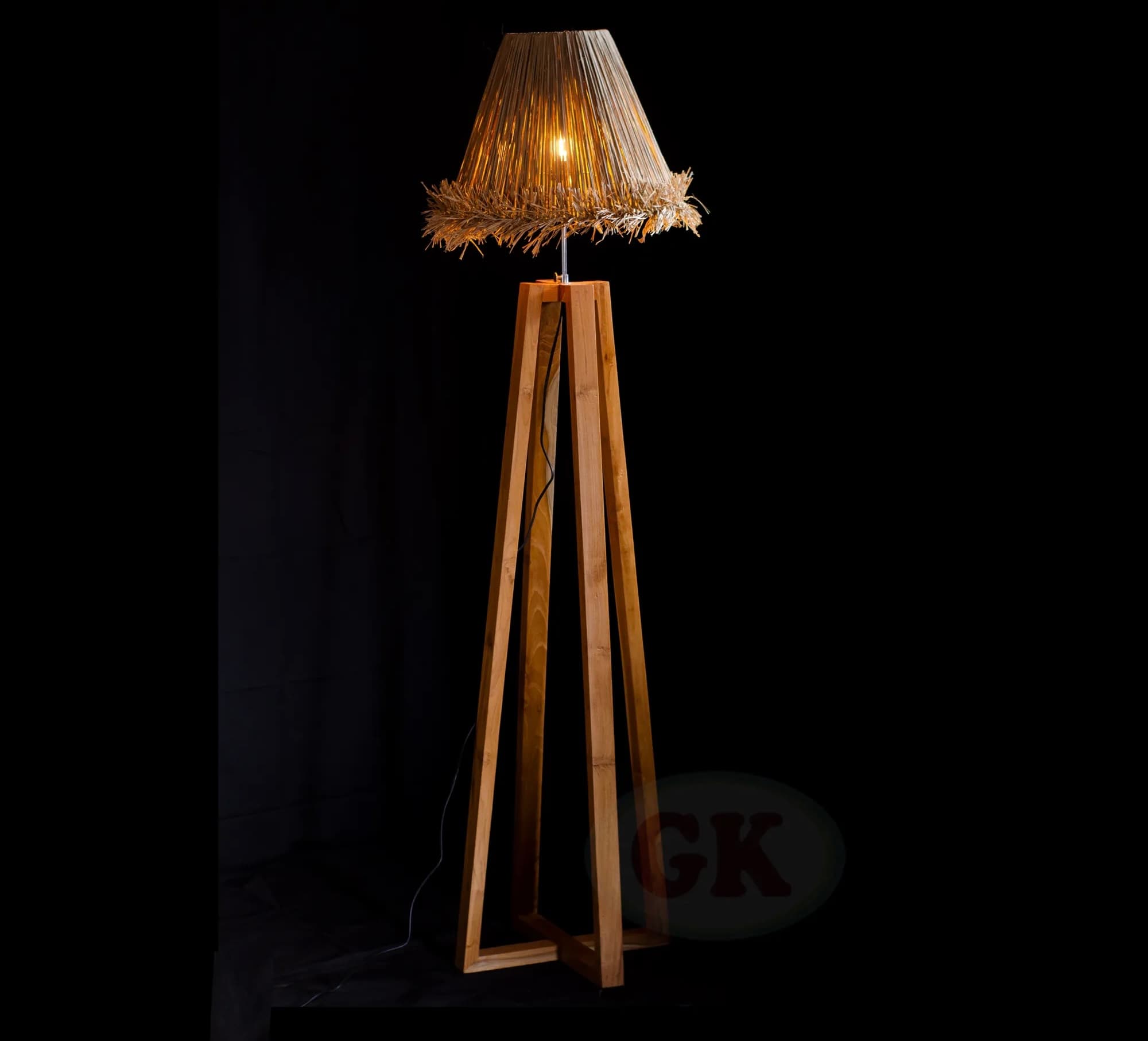 Kap Lampu Standing Rotan RUSTIC 32 D40 — photo 1