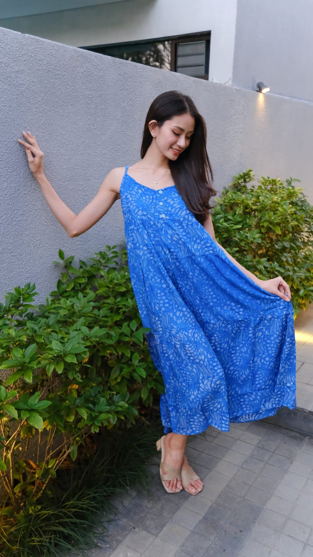 Premium Blue Long Dress – Elegant Rayon Dress MAYRIZ FASHION — photo 1