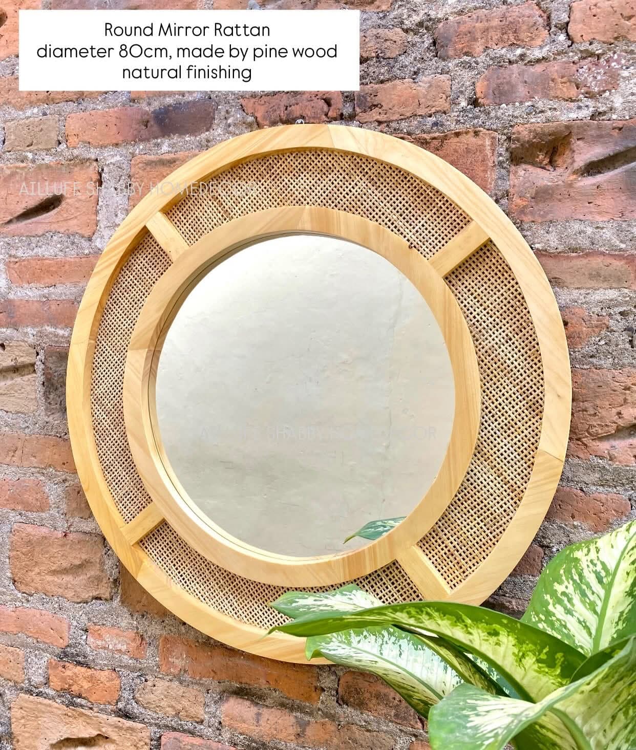 Round Mirror Rattan (1/2)