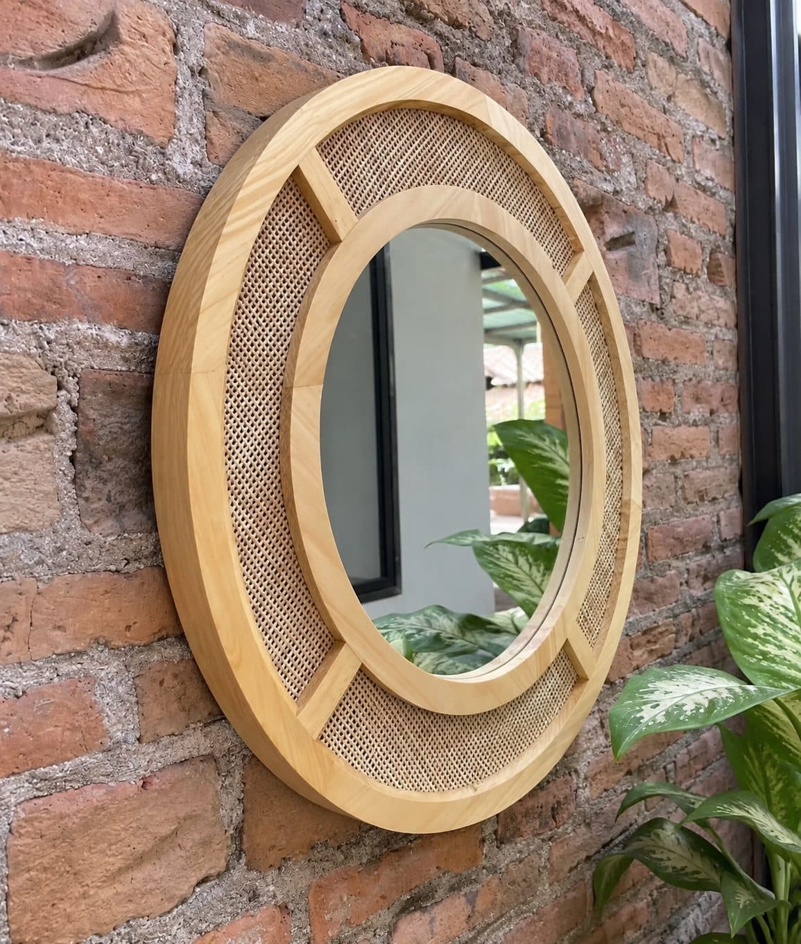 Round Mirror Rattan (1/2)