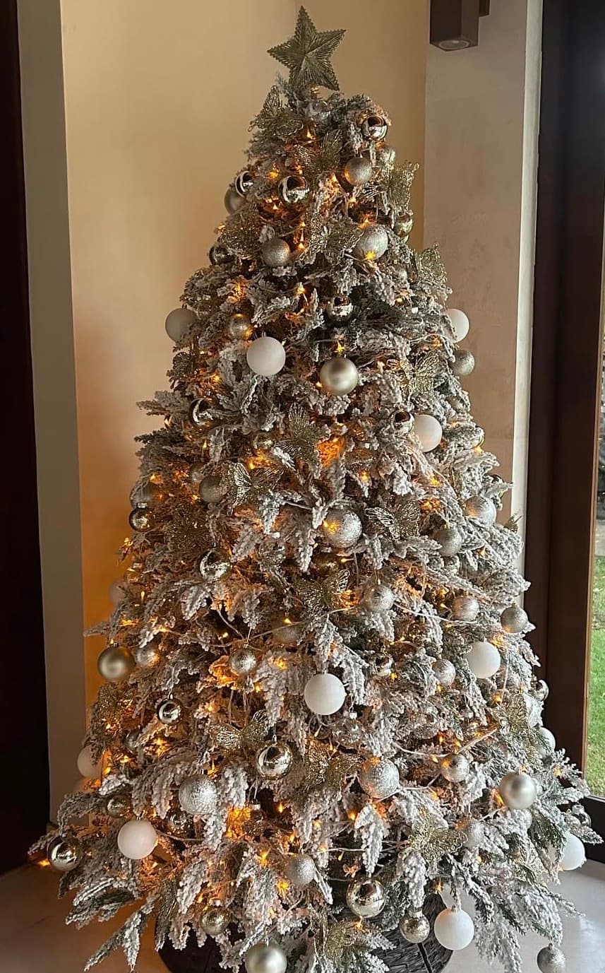 Christmas Tree with Lights & Decorations (1/3)