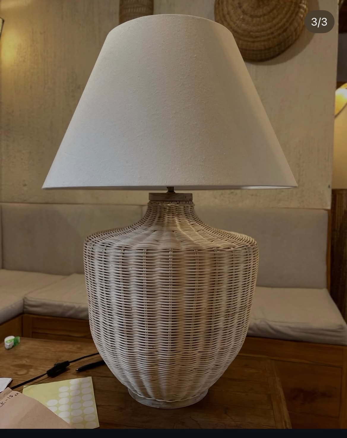 Lampe de Table en Rotin (1/3)