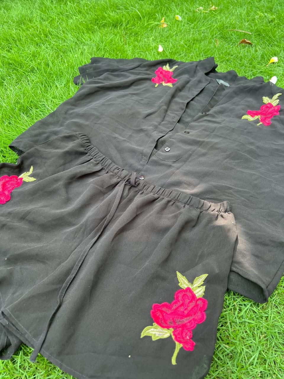 Sheer shorts and blouse (1/2)
