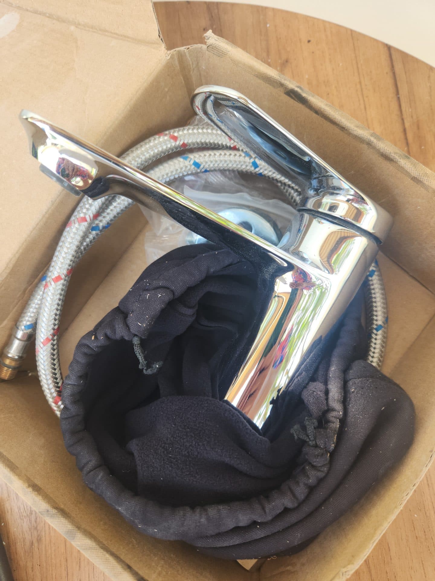 New basin mixer new Wasser MBA-V2750-S (Platinum Chrome) — photo 1