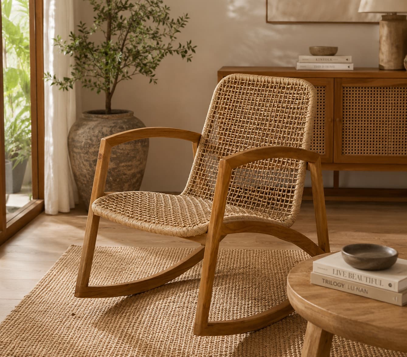 Woven Rocking Chair – Kursi Goyang Kayu Jati — photo 1