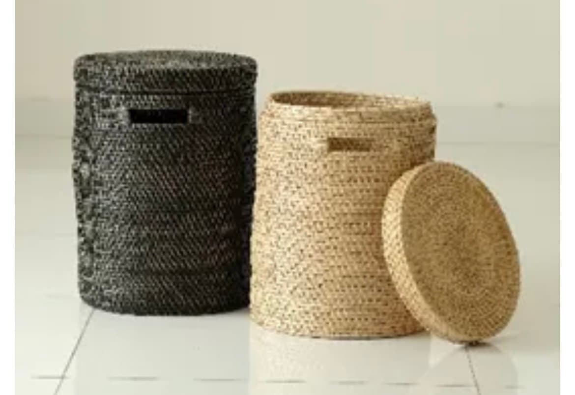 RATTAN STORAGE BASKET – Handmade Natural Organizer (1/2)