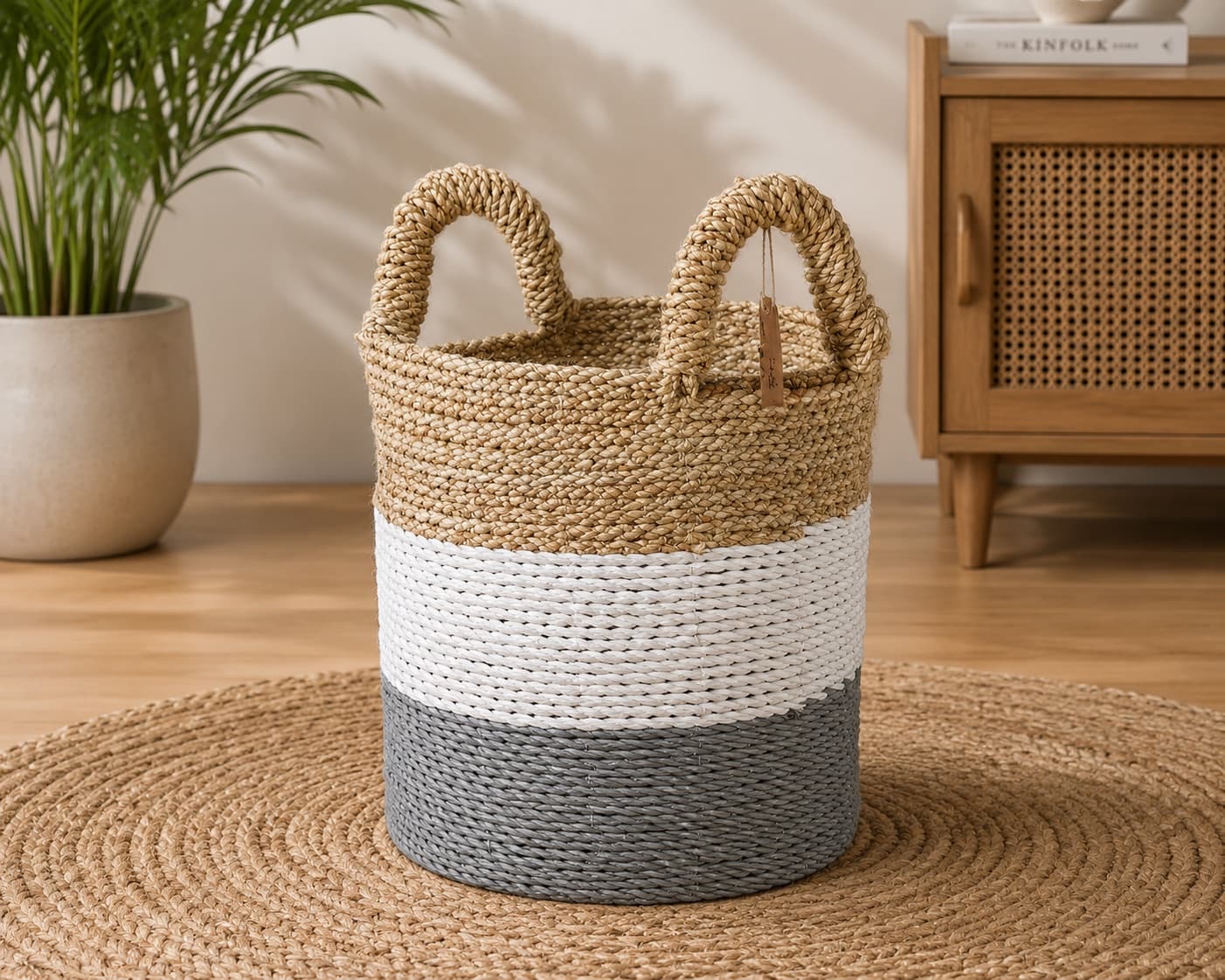 COAST BASKETS – Panier de rangement artisanal en herbier marin — photo 1