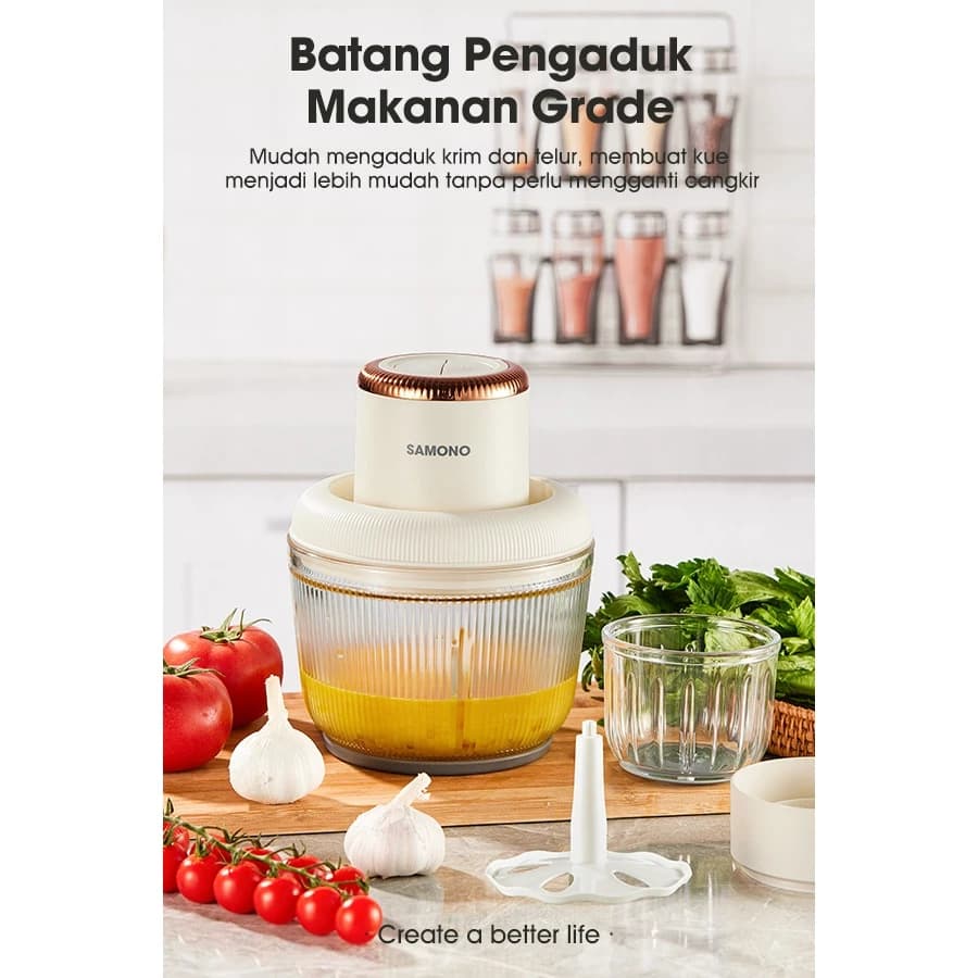 SAMONO 3 in 1 Chopper SW-CD300 – Chopper Multifungsi 2,2L & 300ml (1/3)