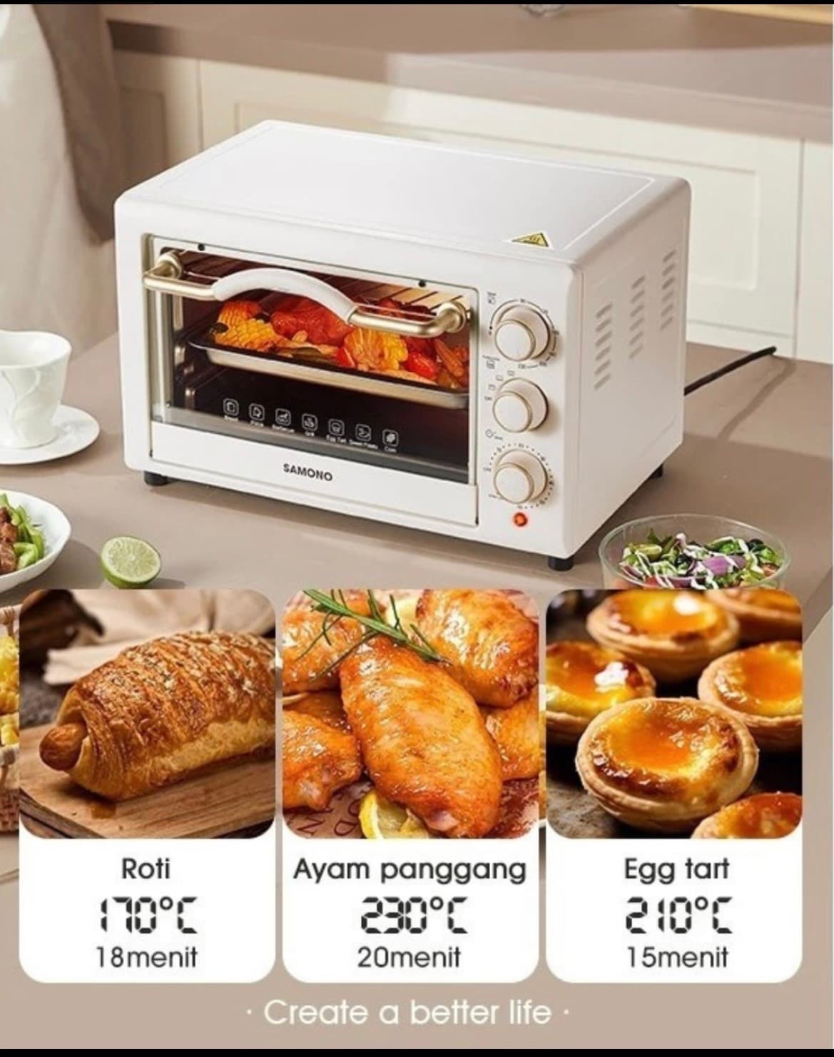 SAMONO ELEKTRIK OVEN TOASTER 20 LITER SW-EOW20 (1/3)