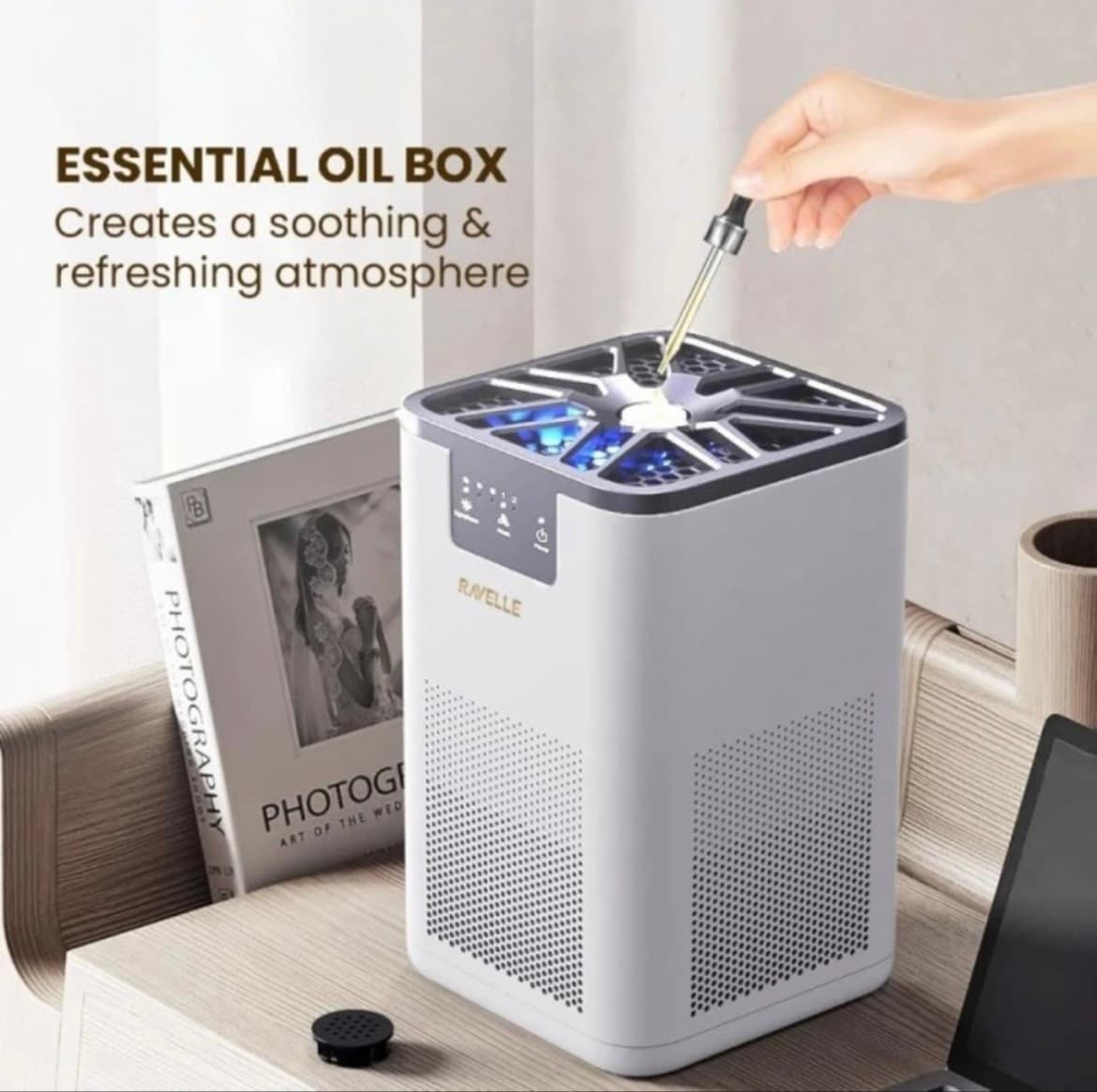 RAVELLE AIR PURIFIER H13 DENGAN AROMATHERAPY (1/3)