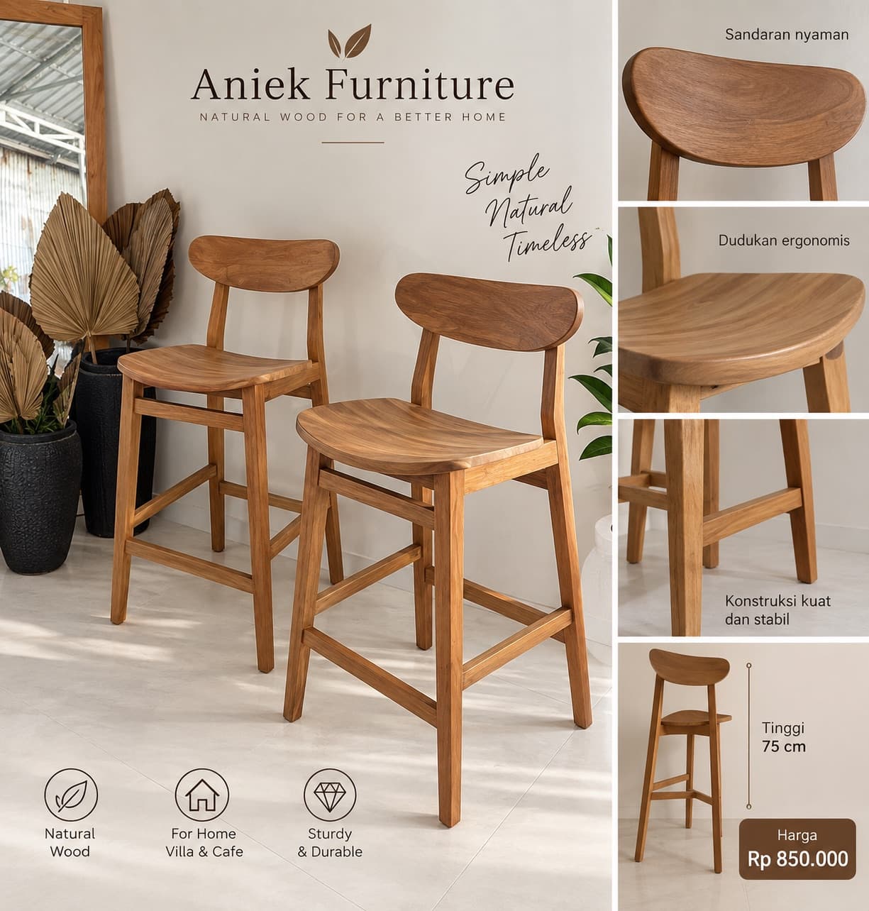 Kursi Bar Stool (1/2)