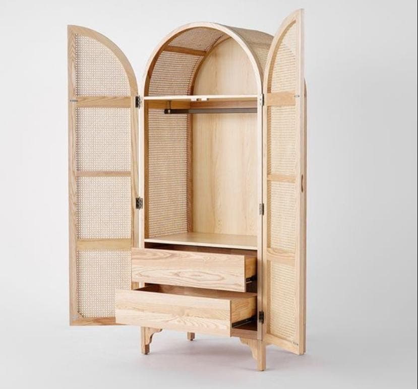 Lemari Rotan Arch 2 Pintu – Natural & Elegan (1/2)