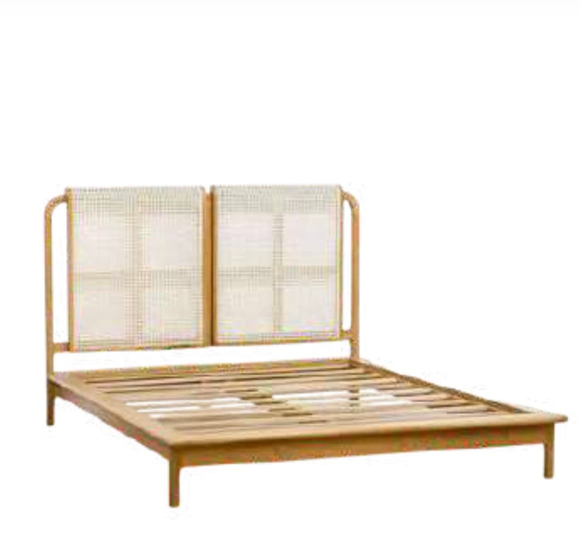 HBD – 08 | Teak Wood & Rattan Bed Frame (1/2)