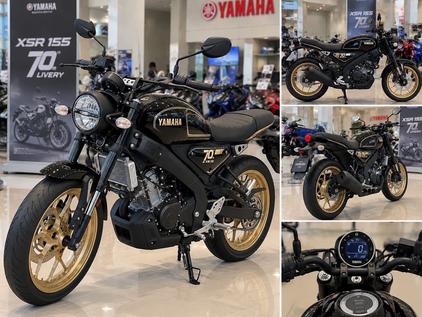 Yamaha XSR 155 70th Livery Black Gold – Retro Sport Heritage 155cc (1/2)