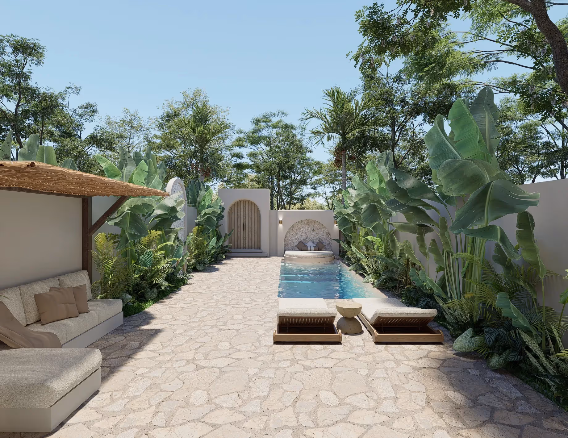 Villa Eterna – 1BR Tropical Villa with Private Pool & Bike Parking (1/8)