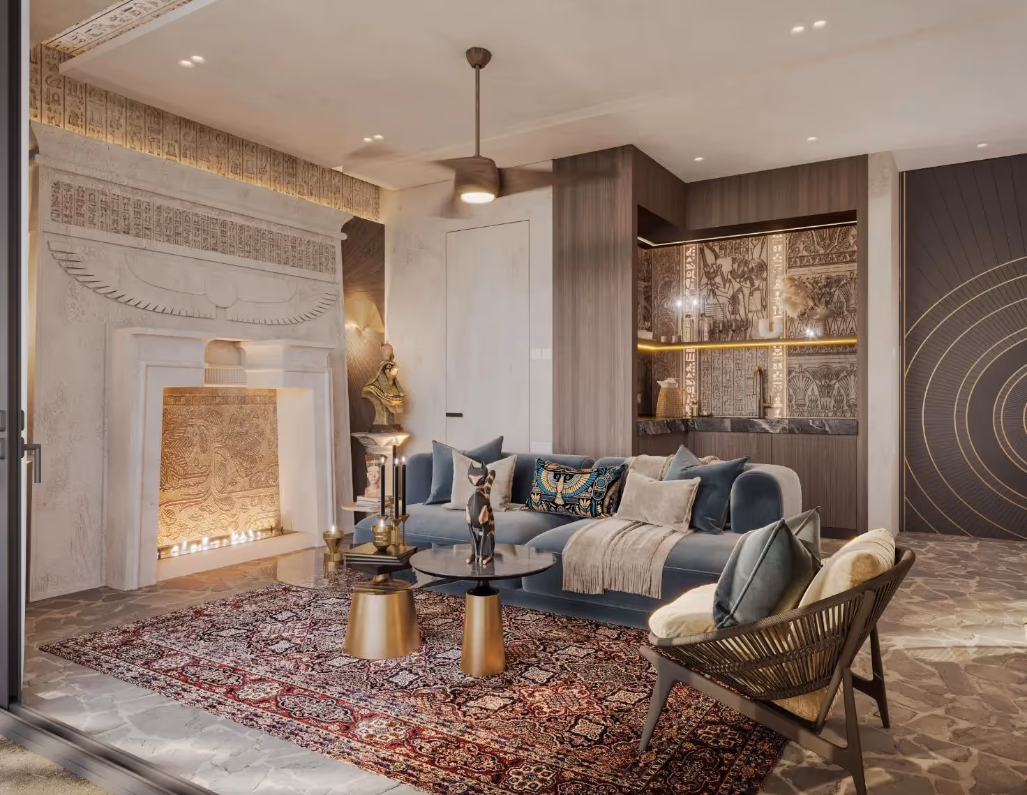 Villa Ankhara – 1BDR Leasehold Villa Inspired by Ancient Egypt with Ocean View & Rooftop in Melasti (1/9)