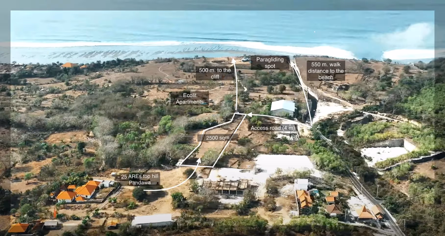 Vanya Land - Tanah Freehold dengan Pemandangan Laut di Pandawa Dekat Akses Pantai — foto 1