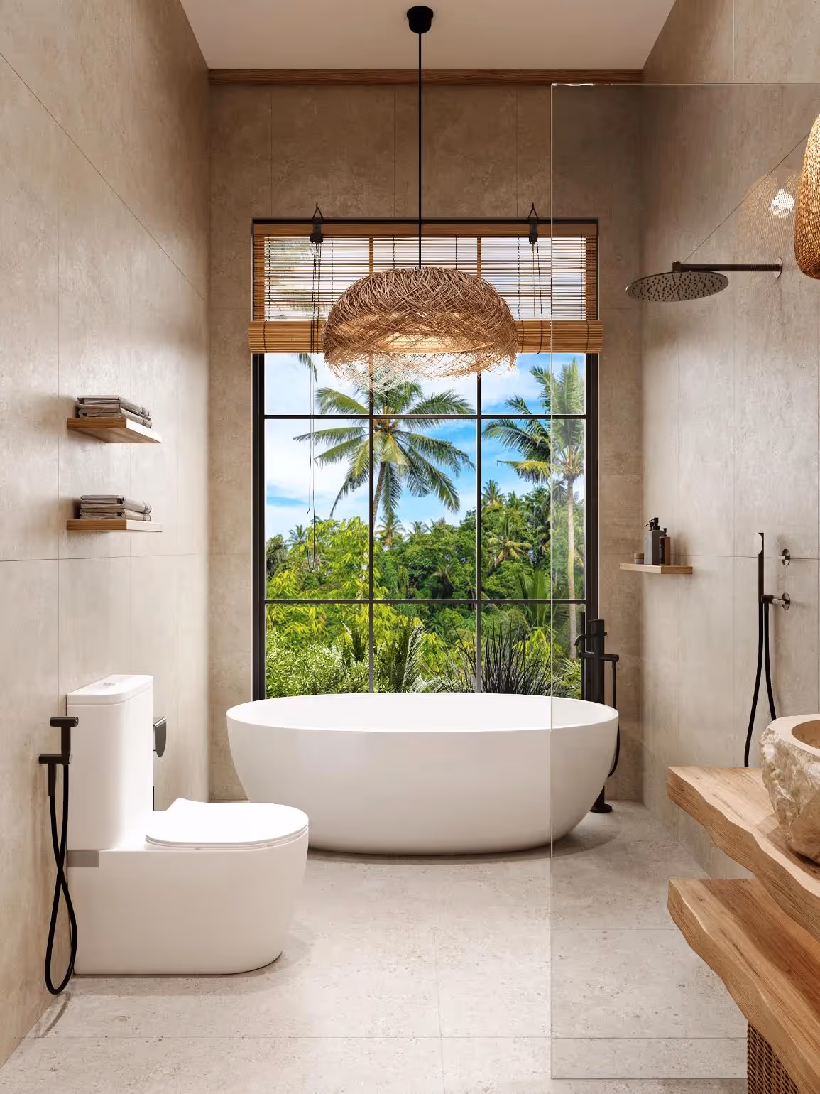 Alline Residence - Modern 2-Bedroom Apartment with Tropical Charm in Ubud (1/10)