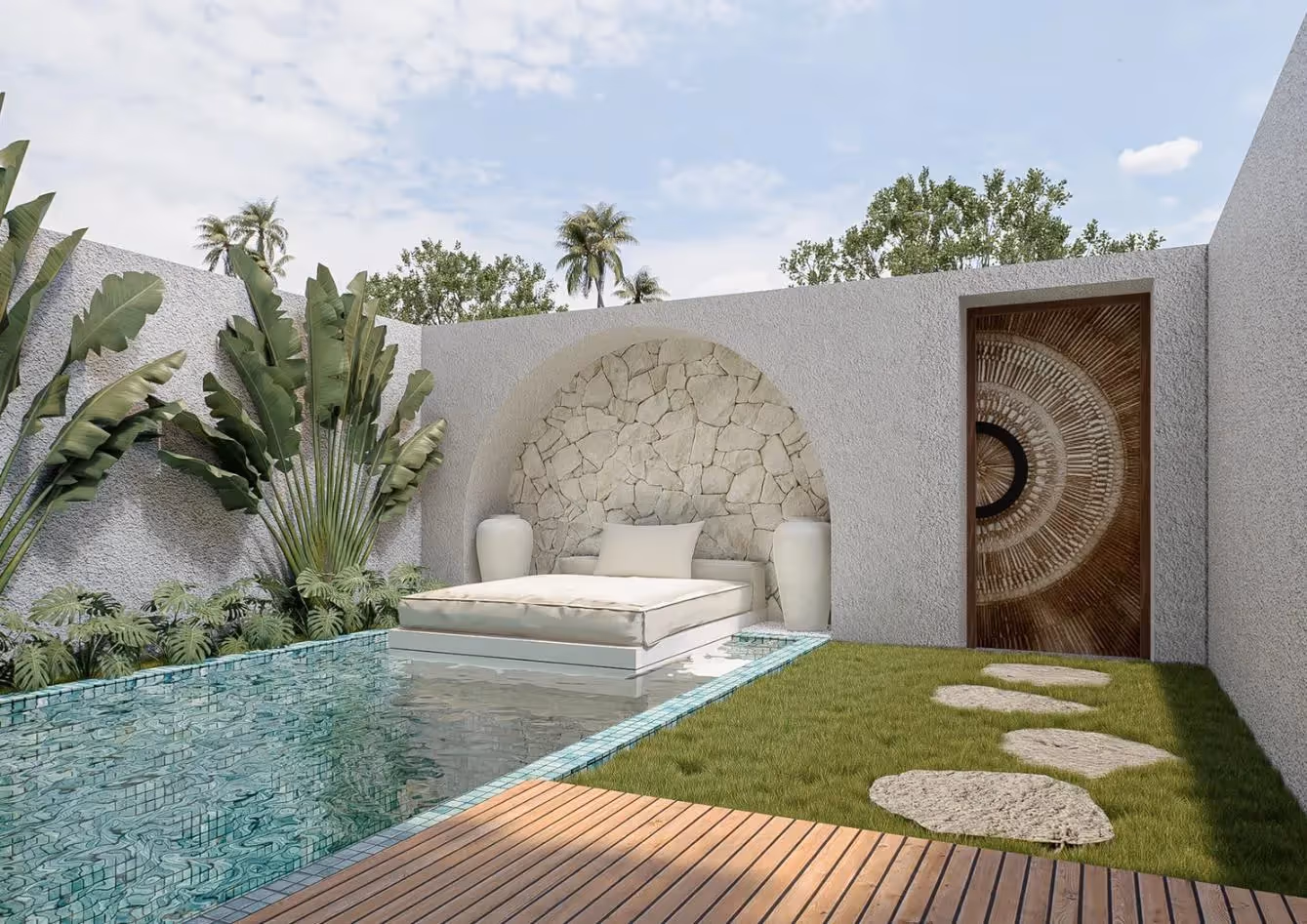 Marani in Padonan – Stylish 2BR Loft with Pool & Garden (1/8)
