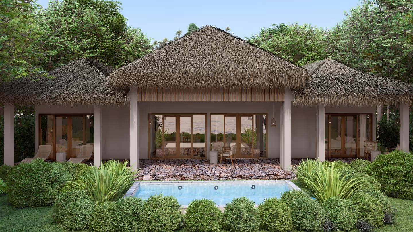 Villa Magari - Vila Leasehold Tropis Modern 3 Kamar Tidur dengan Kolam Renang & Taman — foto 1