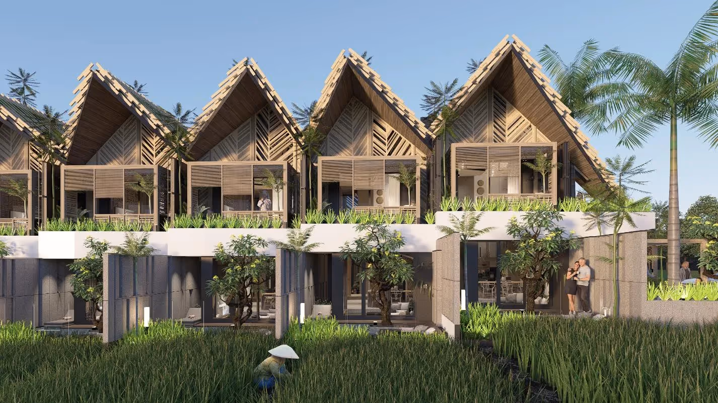 Elzette Villa – Villa intelligente 2 chambres à Berawa avec rooftop et vue sur rizière — photo 1