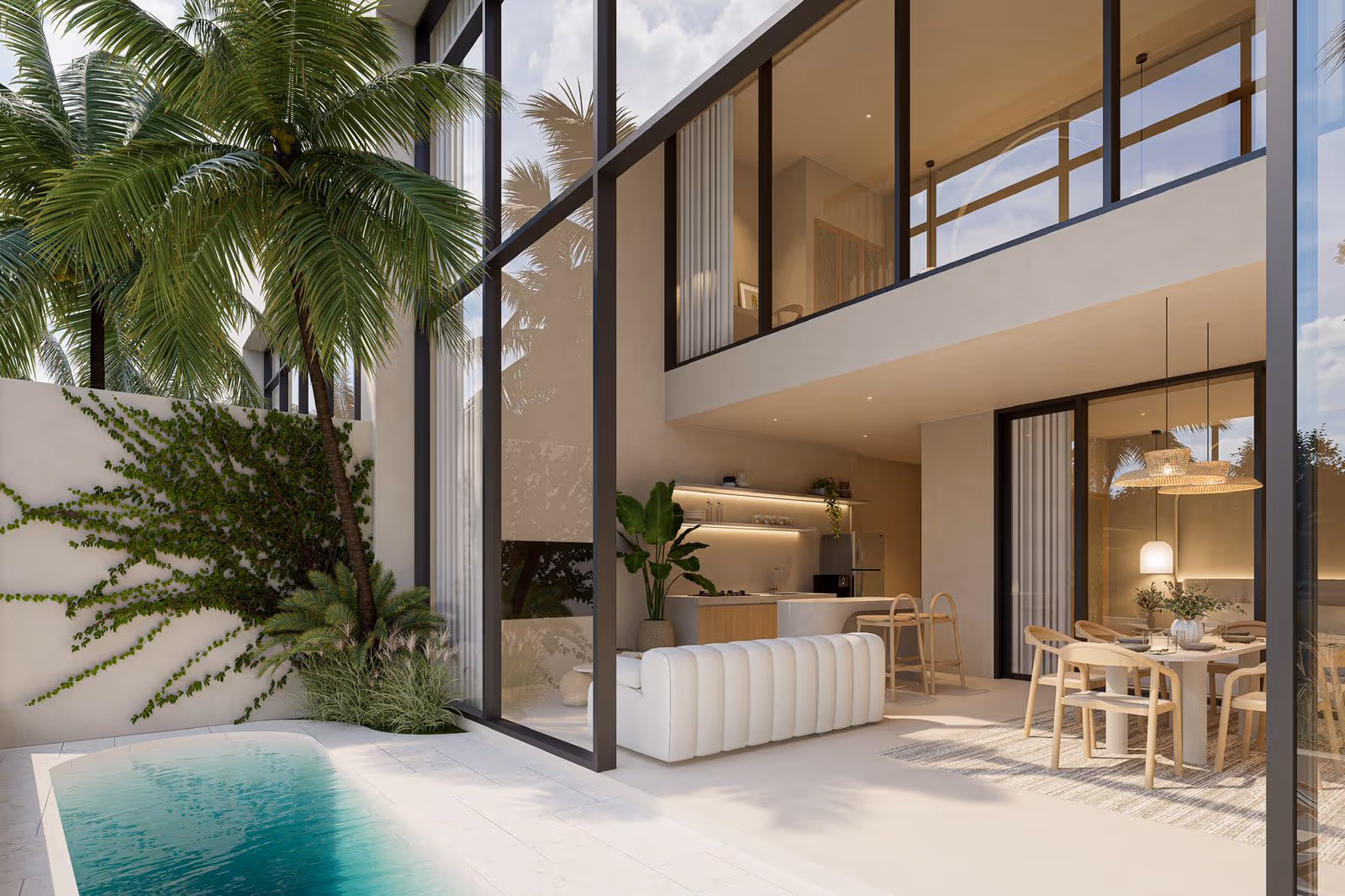 Villa Volia – Vila Tropis Modern 2 Kamar Tidur dengan Kolam Renang Pribadi (1/9)