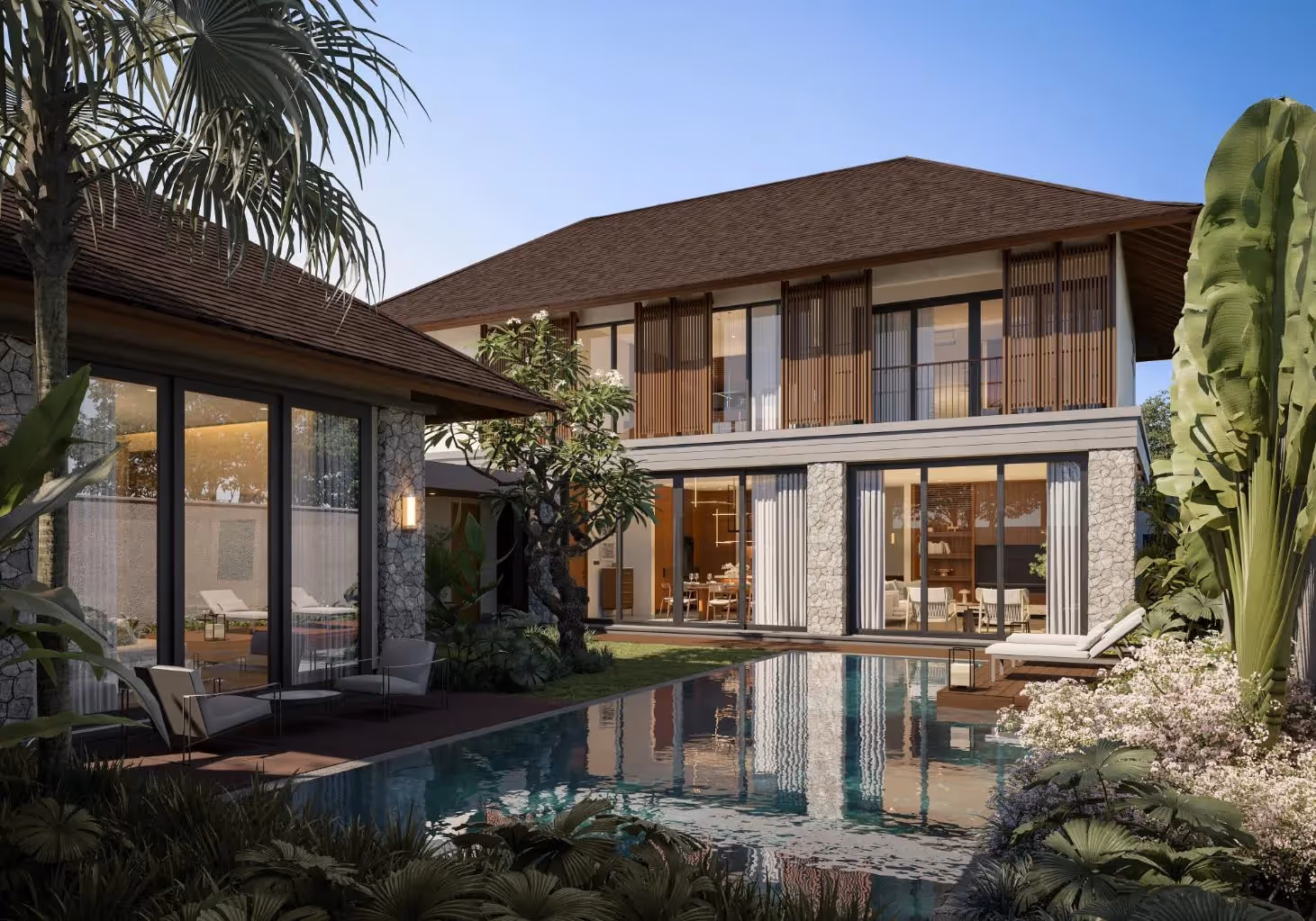 Maison Éther – Vila Freehold Mewah 4 Kamar Tidur dengan Kolam Renang dan Taman di Jimbaran — foto 1