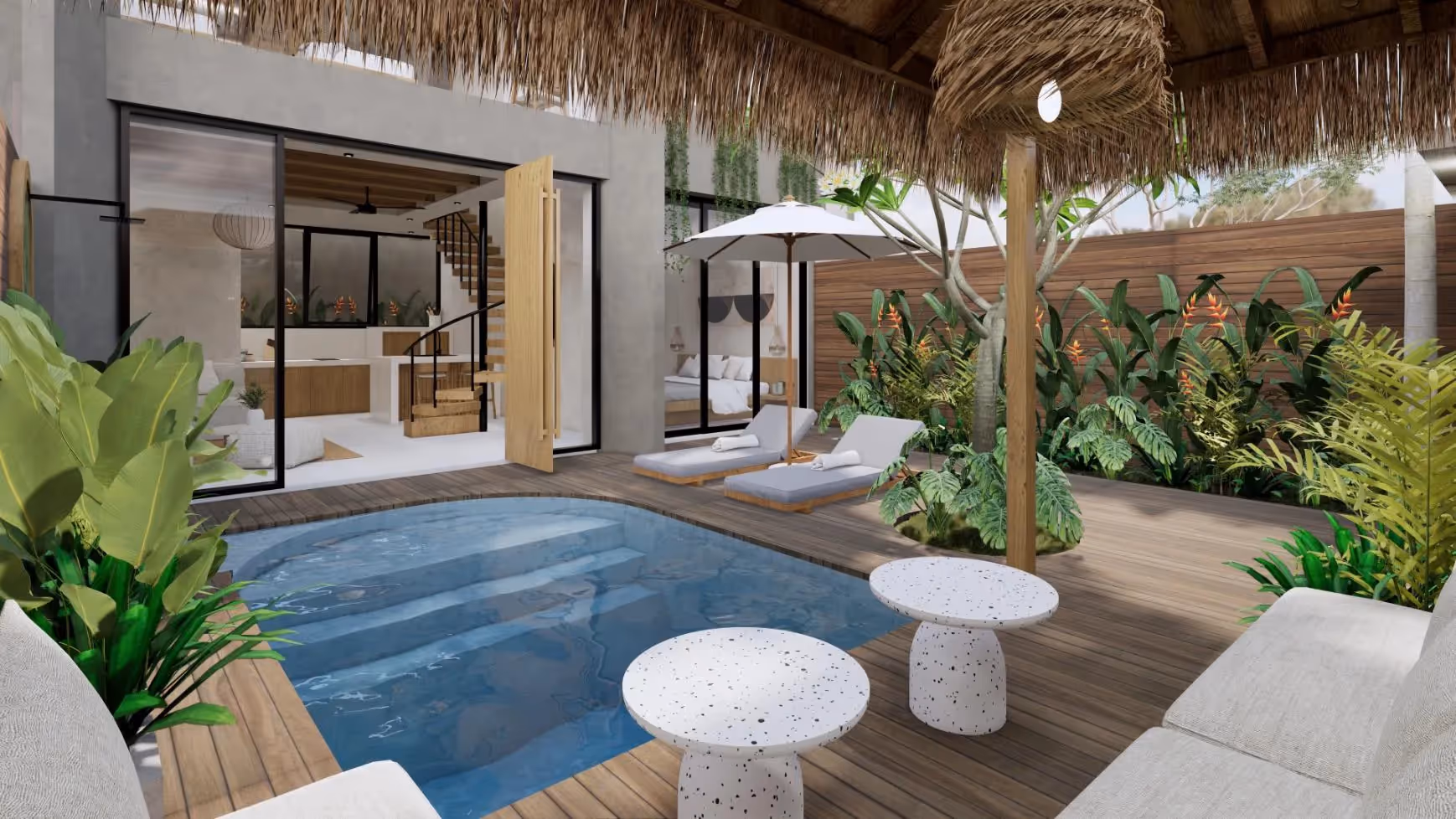 Yama Bingin Villas – Bail emphytéotique meublé 2 chambres avec design moderne — photo 1