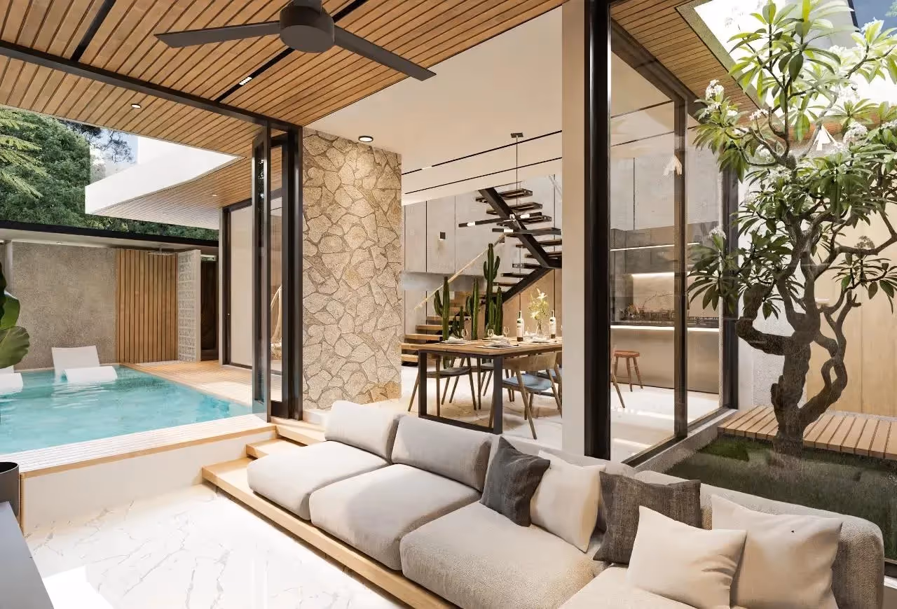 Villa Moira - Villa Tropis Kontemporer 2 Kamar Tidur di Umalas dengan Kolam Renang Pribadi — foto 1