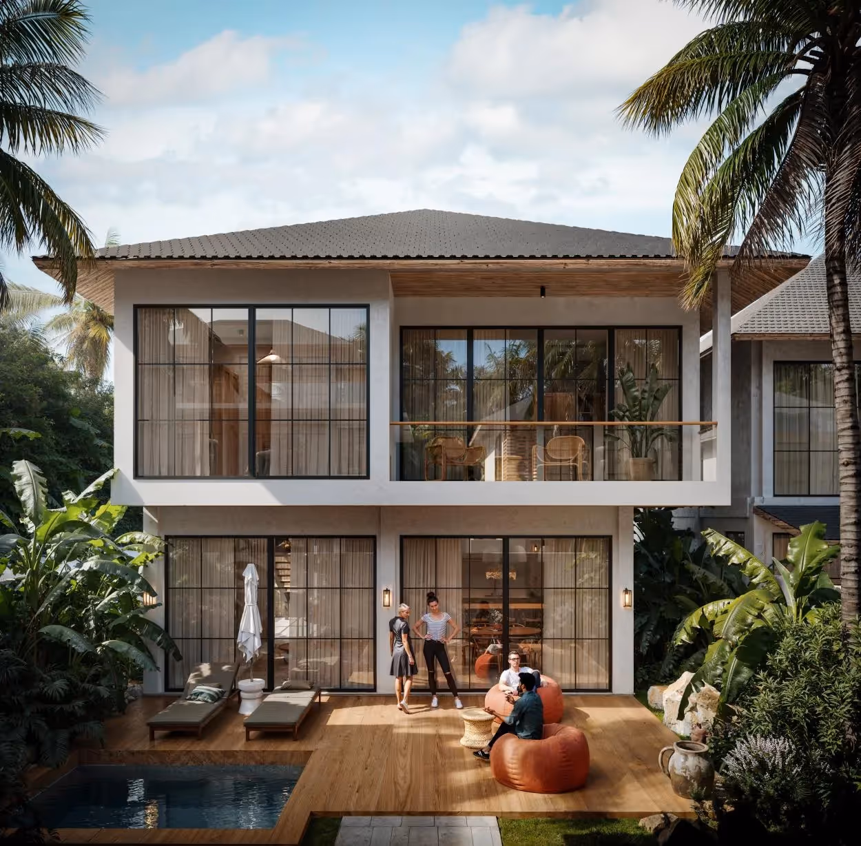 Alline Residence - Modern 2-Bedroom Apartment with Tropical Charm in Ubud — photo 1