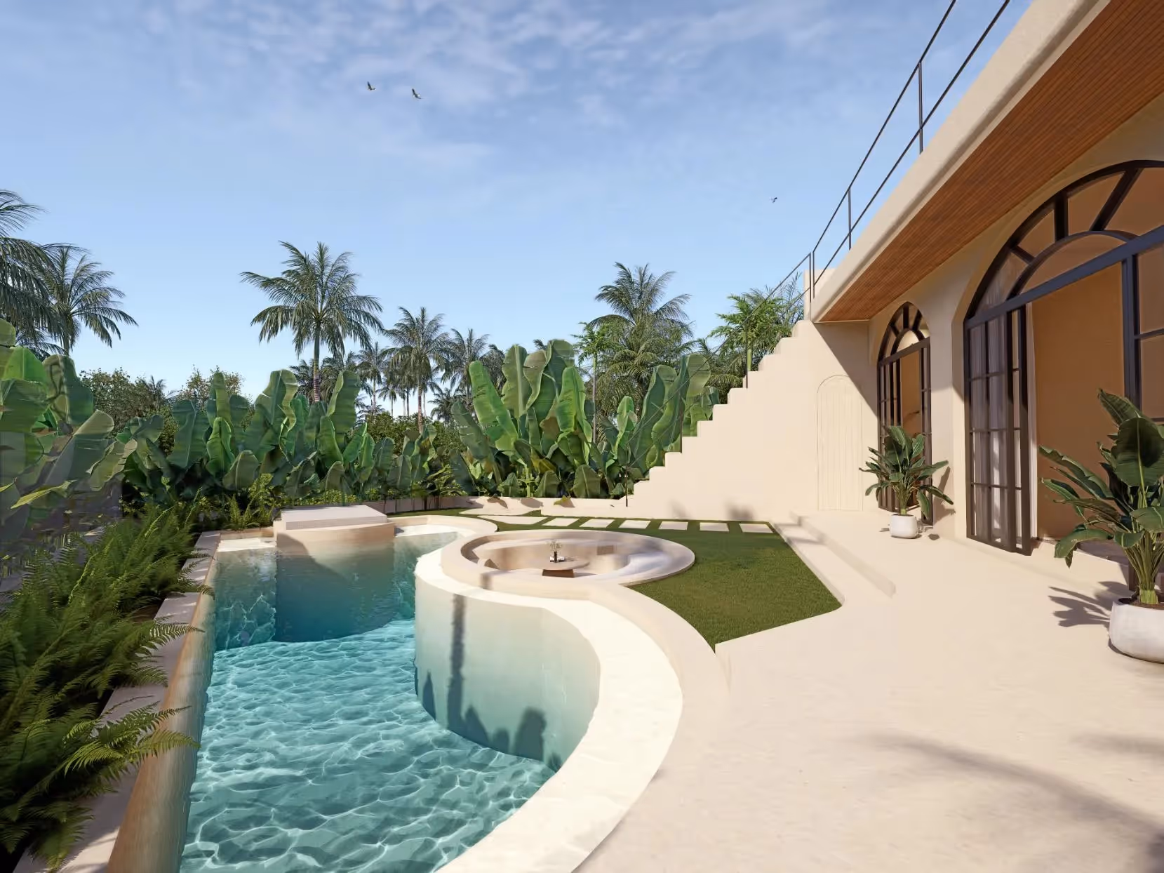 Villa Montelune - Stylish 2-Bedroom Leasehold Villa with Rooftop Pool & Sunken Lounge in Balangan (1/12)