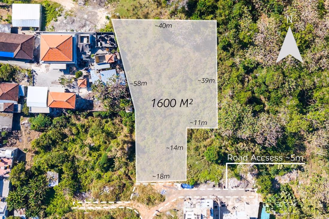 Gian Land - 16 Are Leasehold Ocean View Land in Goa Lempeh, Pecatu — photo 1