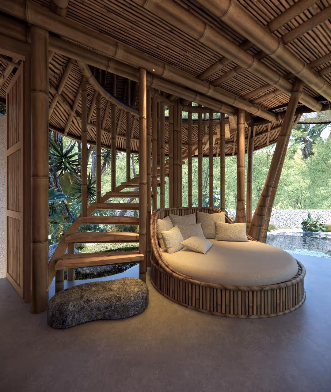 Bamora Retreat – 1BR Bamboo Villa in Payangan with Tropical Pool (1/7)