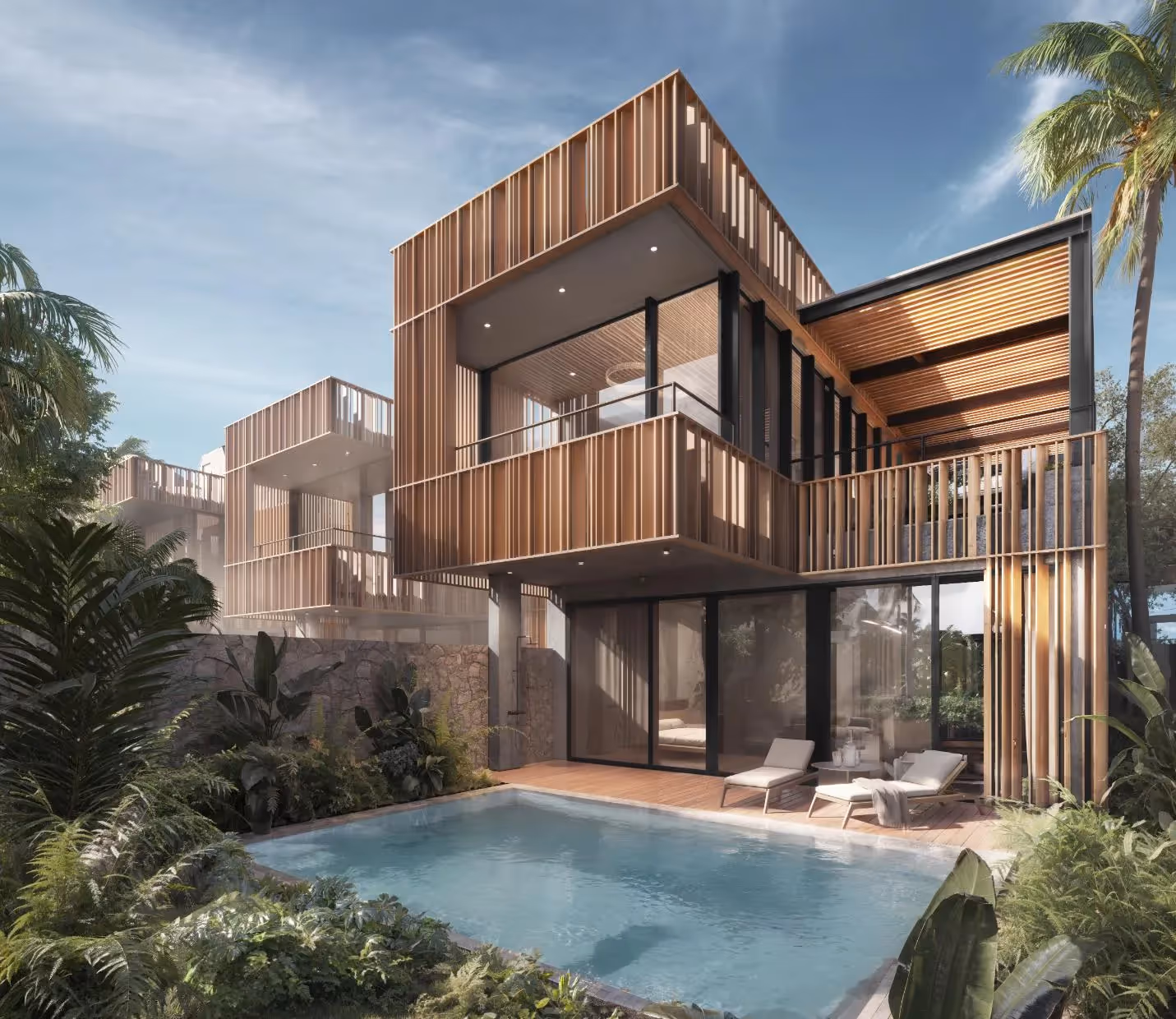 Villa Castaña – Villa en bail emphytéotique 2 chambres entièrement meublée avec piscine et vue sur jardin luxuriant — photo 1