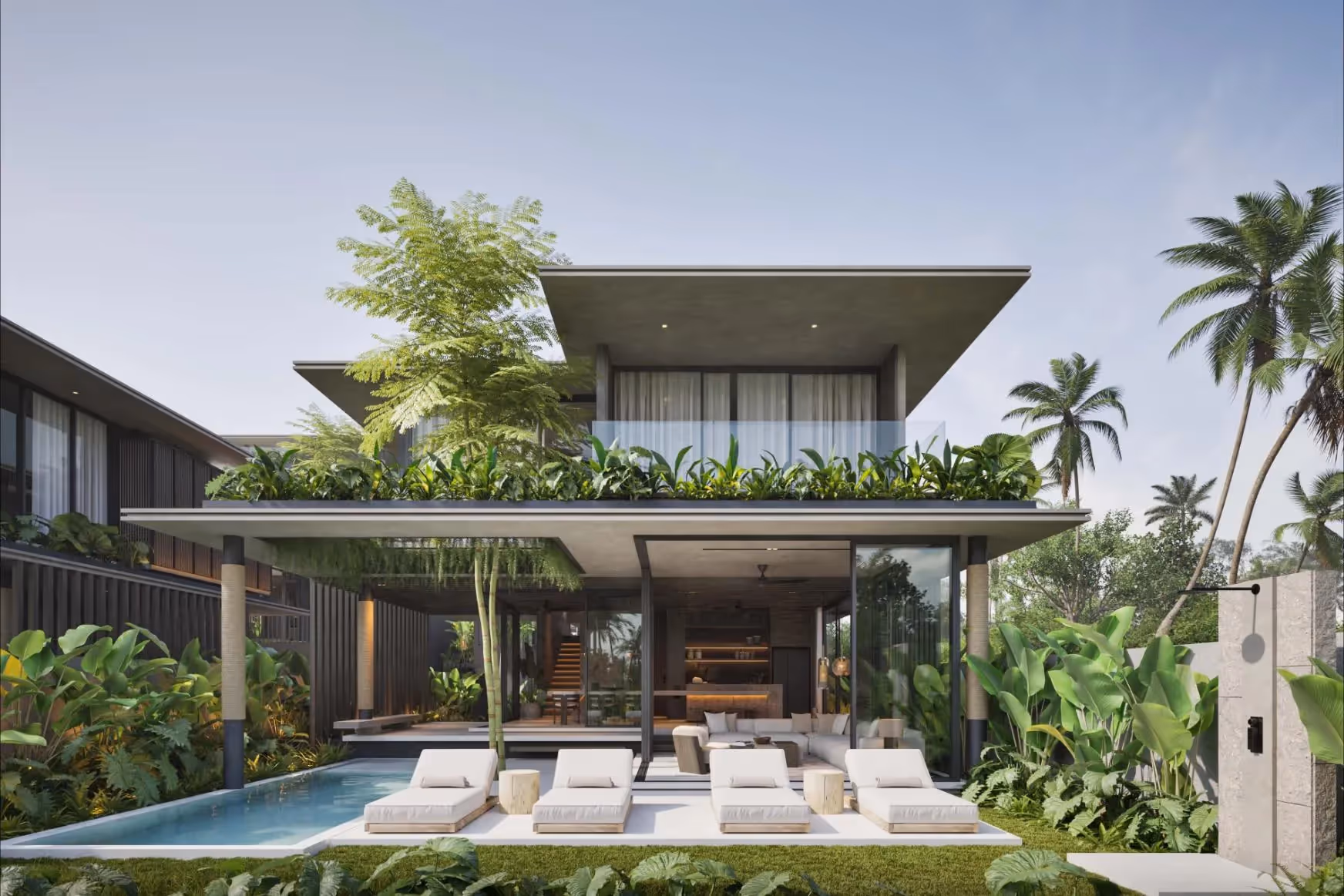 Villa Bellagio - Élégante villa moderne de 3 chambres en leasehold à Melasti avec vue sur l'océan, jacuzzi sur le toit et cinéma maison — photo 1