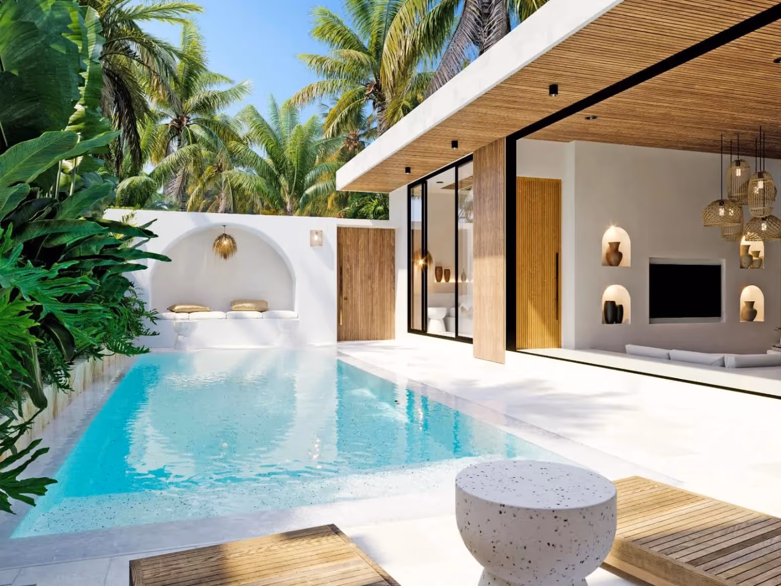 Villa Dolcezza – Tropical Minimalist 3BR Leasehold Villa with Pool & Outdoor Bath (1/7)