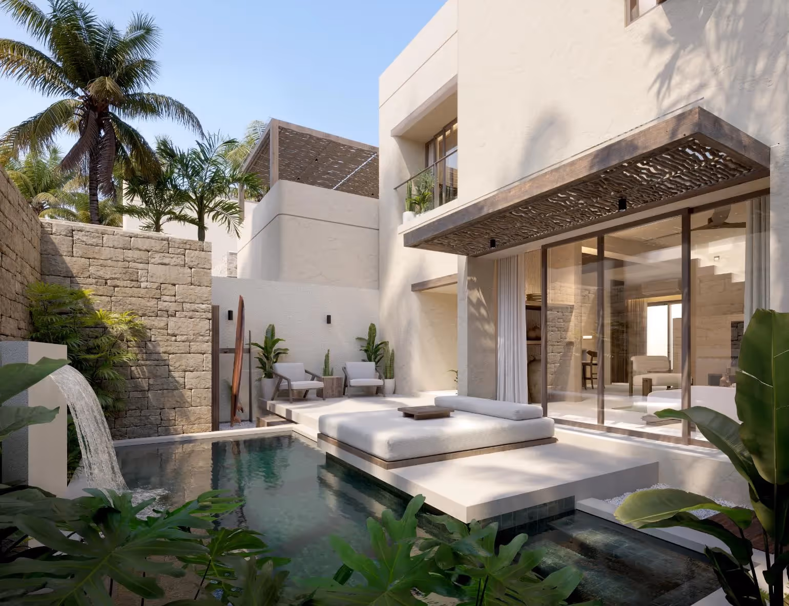 Zavanna di Uluwatu – Vila Fully Furnished 1 Kamar Tidur dengan Estetika Batu yang Menenangkan — foto 1