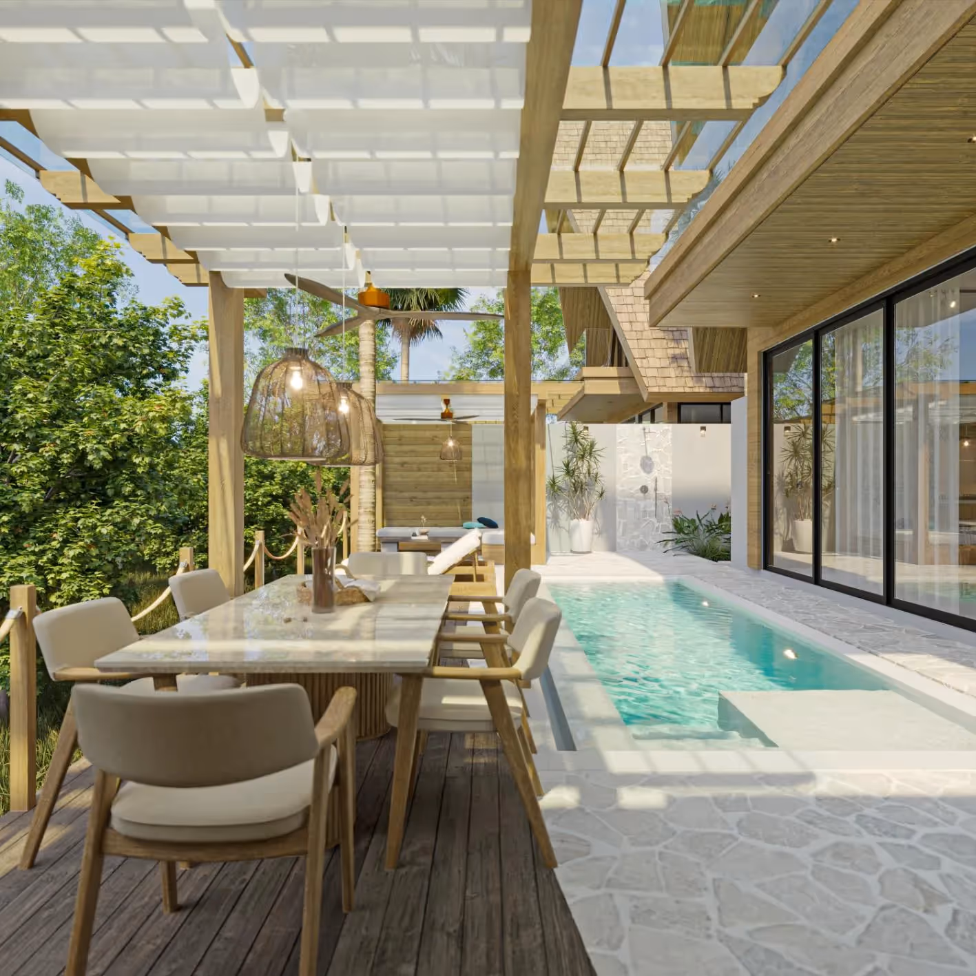 Holzana Villa – Fully Furnished 2BR with Pool, Balcony & Ice Bath (1/8)
